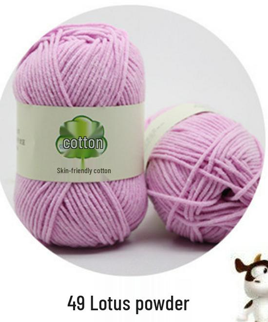 Combed 5-Ply Milk Cotton Yarn for DIY Knitting & Crochet - Medium-Thick Scarf & Blanket Material Pack
