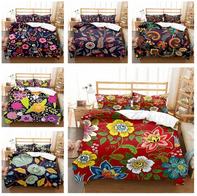 3Df Classic Flower Home Bedding Set Exotic Flower Duvet Cover Women's Room Bedding Set AU180 * 210 Full Size Single/Double Bed Home Decoration