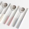Kamomekitchen [4-person Set] 10 COLORS Seagull Cutlery Set (4 Spoons, 4 Chopsticks)