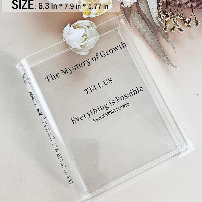 Book Vase Acrylic Book Vase Desktop Vase Bookcase Decoration Aquatic Table Vase Flower Home Decoration Flower Arrangement