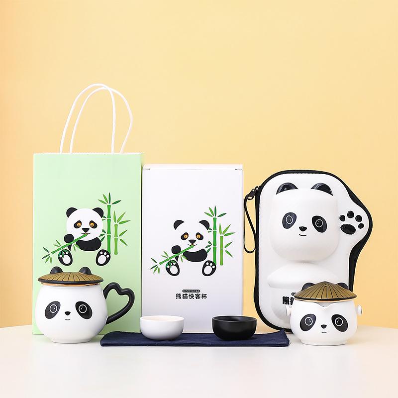 Guochao City Business Card National Gift Impression Panda Business Gift Set Office Cup Kuaike Cup Tea Set Souvenir
