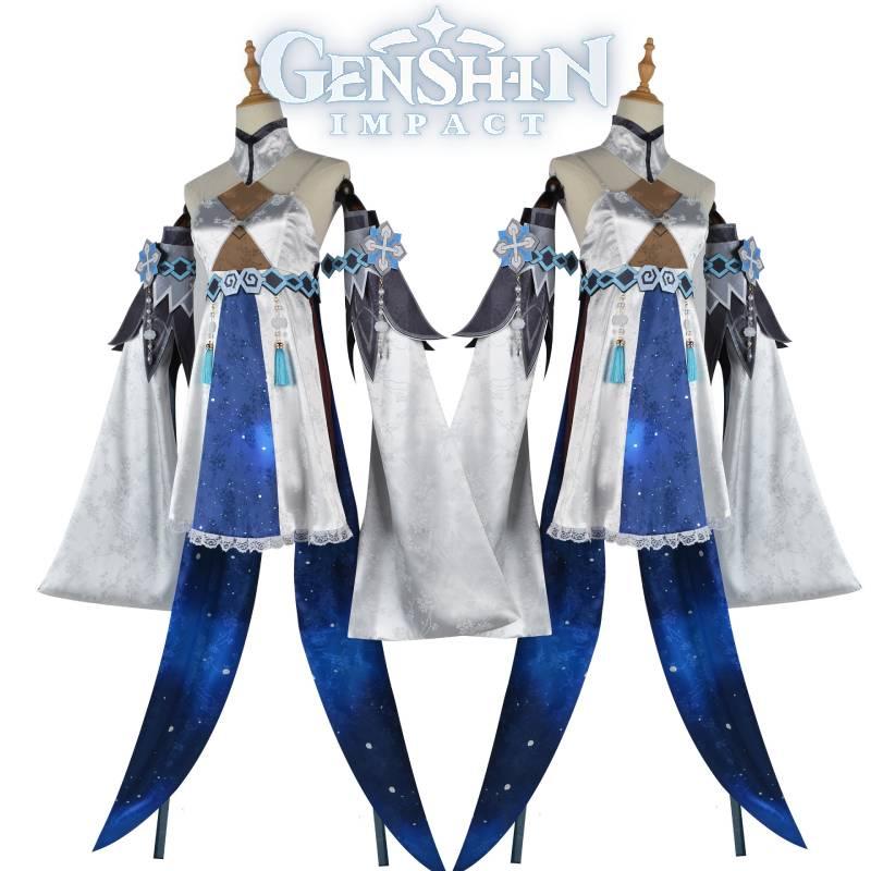 Impact Guizhong Genshin Cosplay Dress Zhong Li Girlfriend Game Party Women Skirt