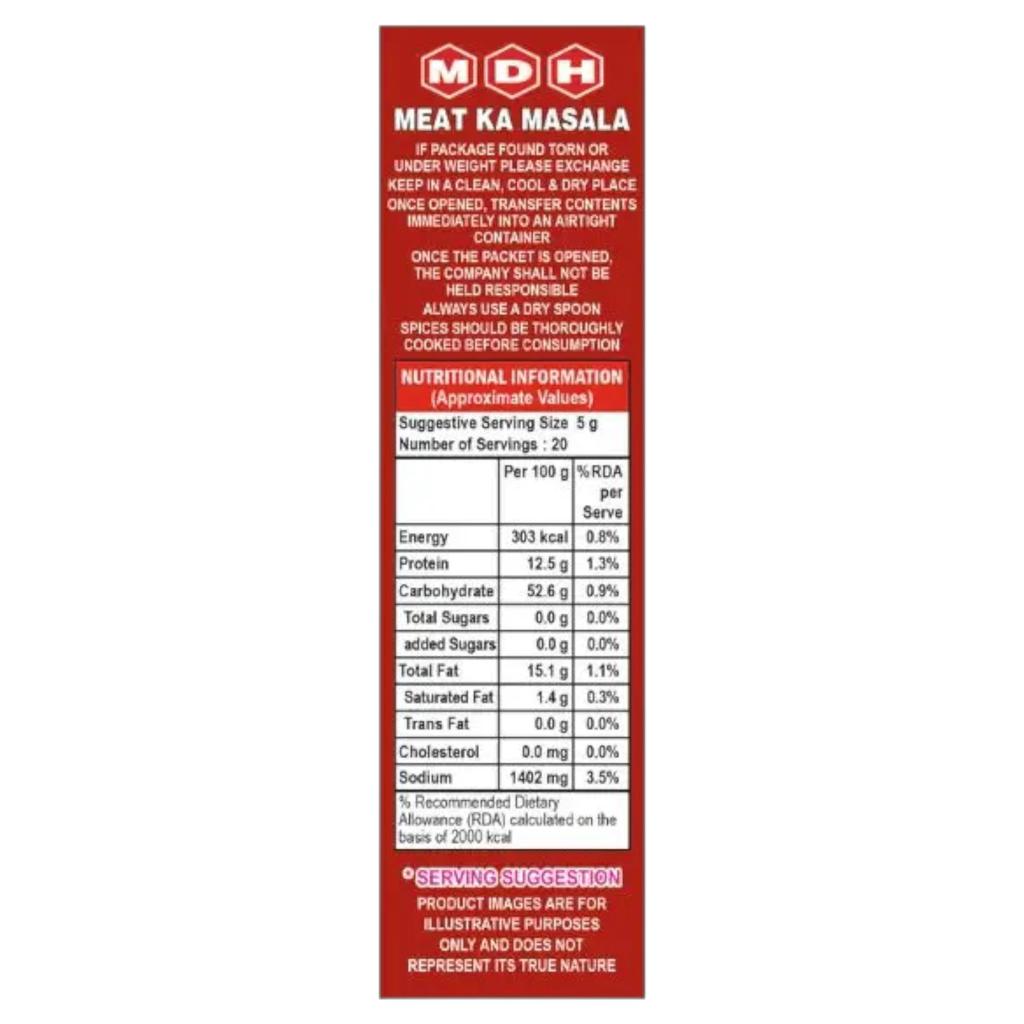 MDH Praf Masala pentru Carne 100 g Pachet de 1 Amestec Aromatic de Condimente pentru Gătit Bogat Aromat și Preparate Delicioase din Carne