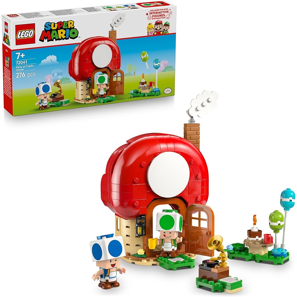

LEGO Super Mario Toad House Building Set 72041 for Kids Ages 7-9, Fun Toy for Boys and Girls, Creative Block Game