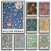 Canvas Painting Wall Art Pictures Abstract William Morris Flower Leaf Bird Vintage Posters and Prints for Living Room Home Decor
