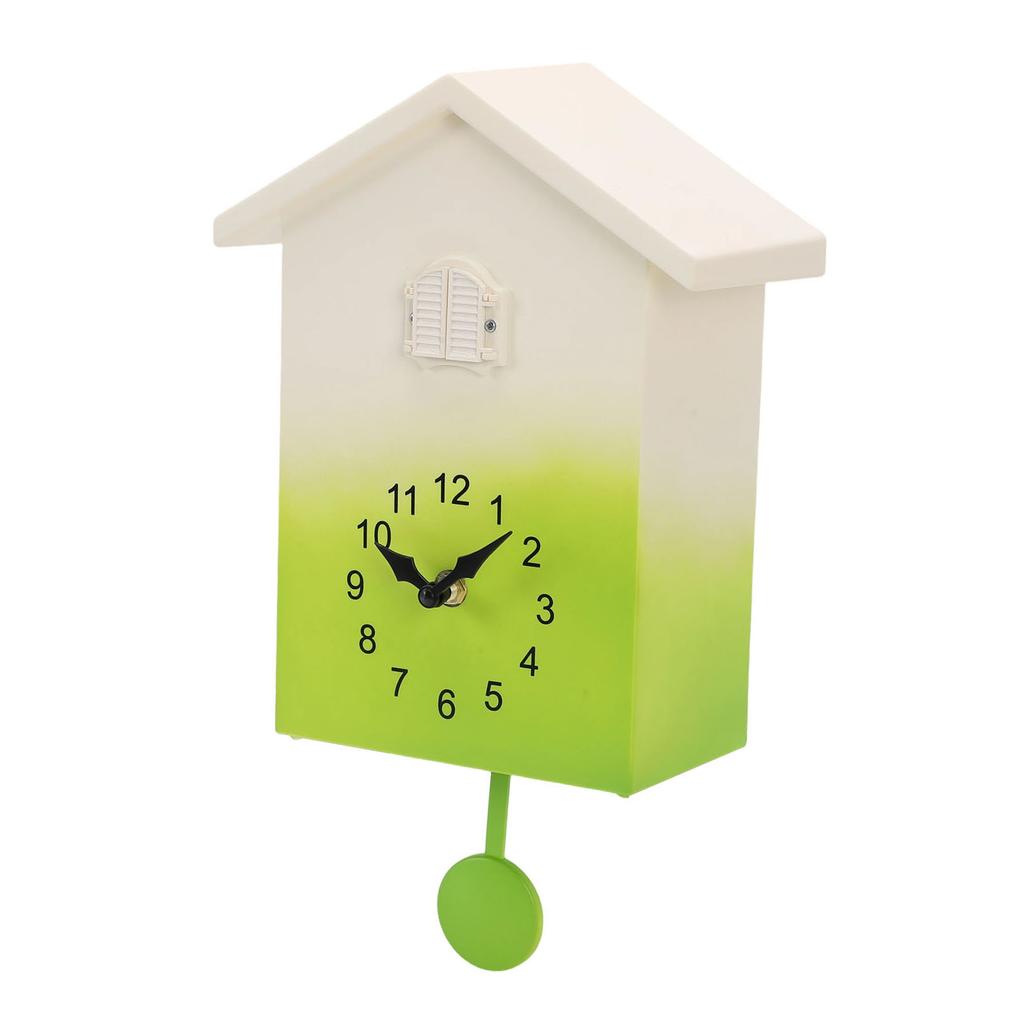 Cuckoo Clock with Cuckoo Bird Voices Modern Battery Operated Hourly Chiming Wall Clock for Study Living Room
