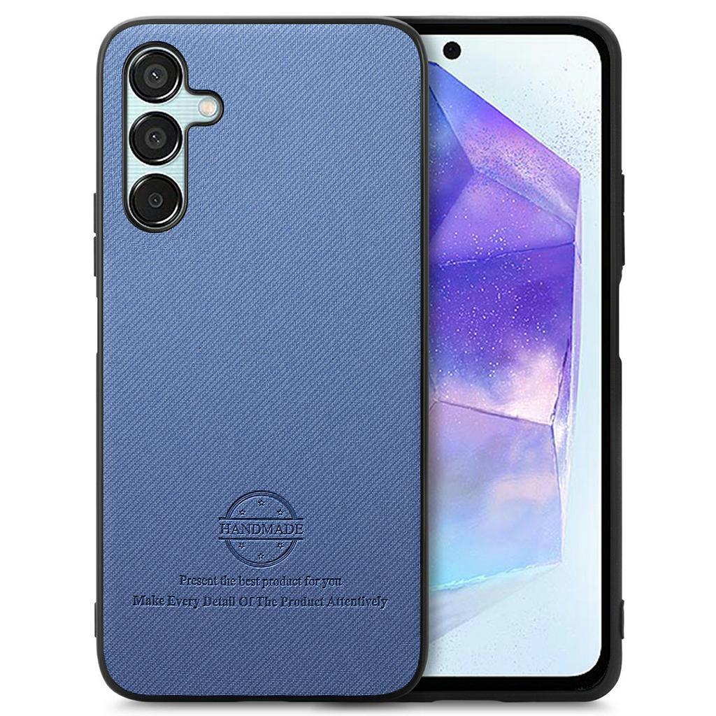 For Samsung Galaxy A56 5G Case Cloth Texture Leather+PC+TPU Anti-Drop Phone Cover