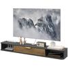 140 Cm Floating TV Stand With Storage Charcoal Grey