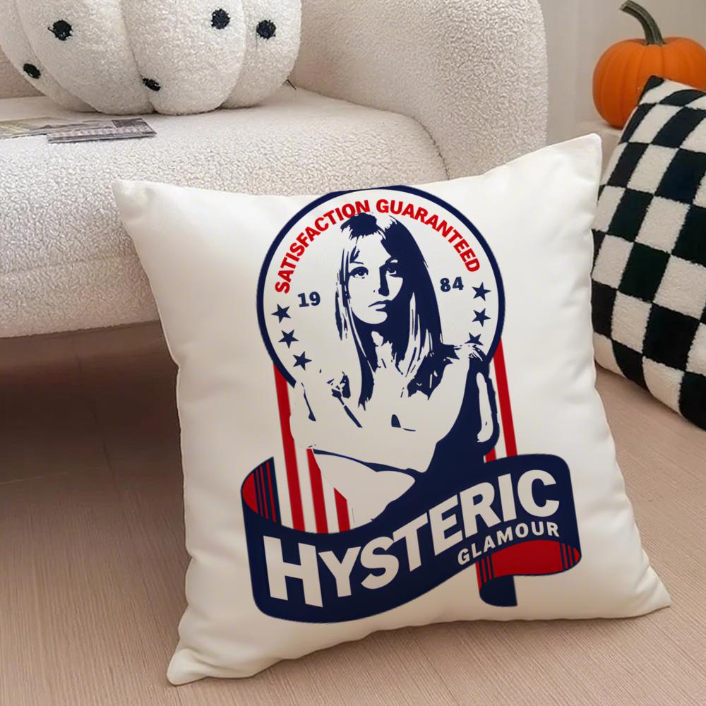 Apanese Fashion Brand H-Hysteric Glamour Cushion Cover Throw Pillow Cover Hidden Button Durable Polyester Chair Cushion