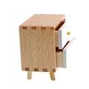 1:12 Scale Doll House Bedside Cabinet Natural Wood Furniture Model Figurine For Realistic Display Scene Arrangemetn