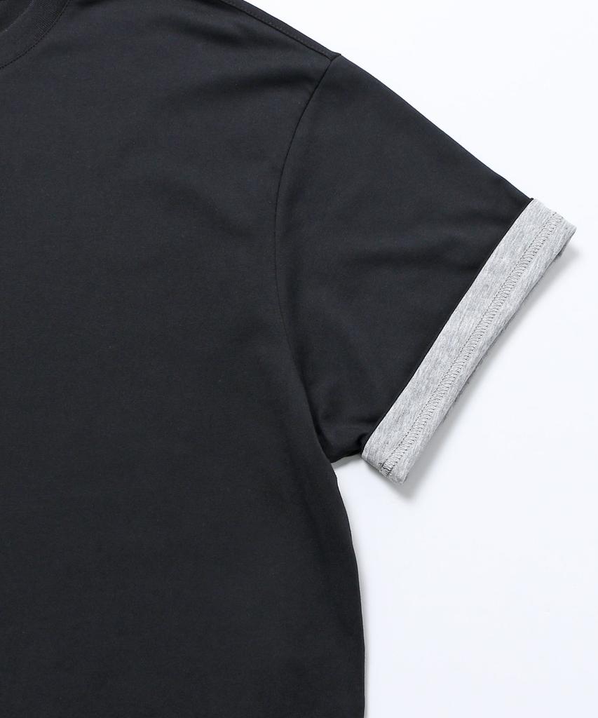 UCLA Unisex Roll-Up Bi-Color Crop T-Shirt [Black](Ucrsta1)
