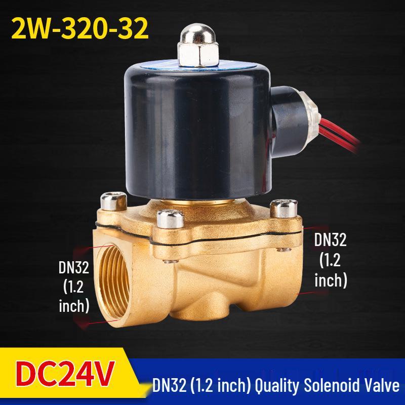 Top Jian AC220V Solenoid Valve, 1-Inch/4-Point Water & Air Control, 24V Electronic Switch
