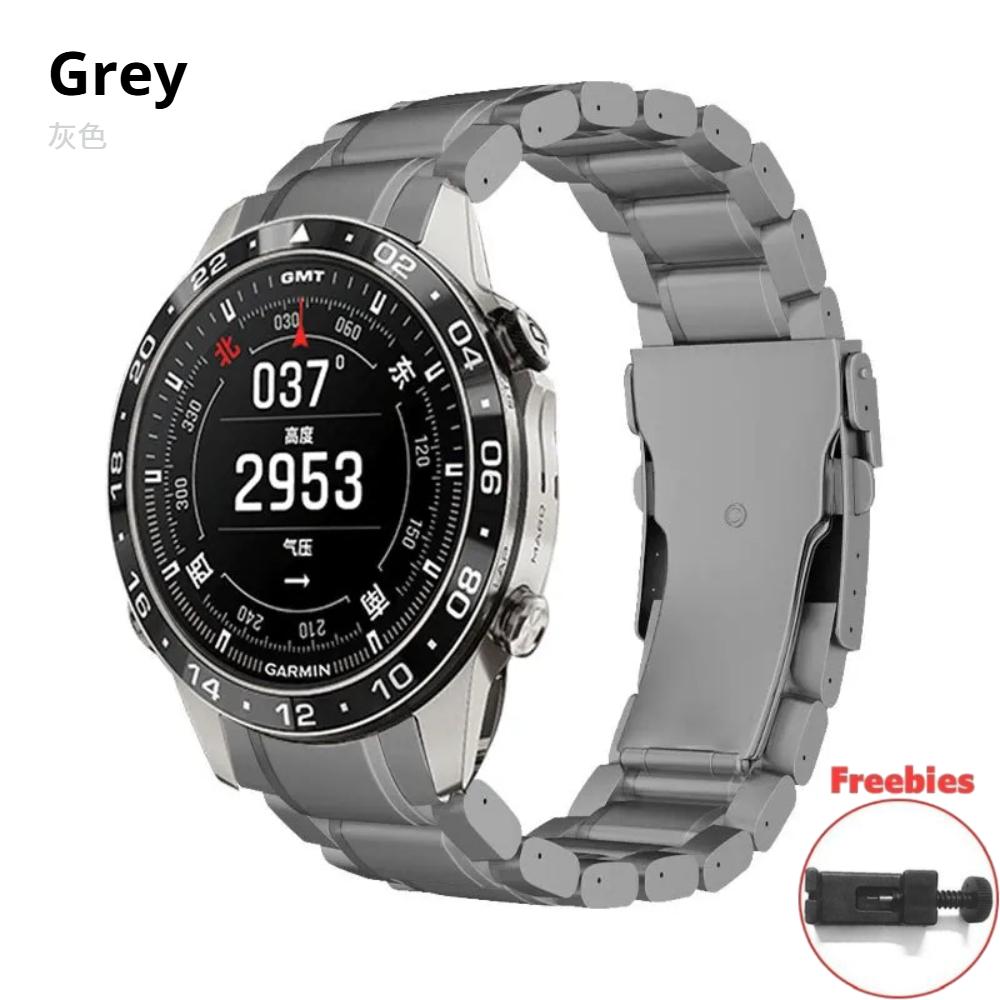 Titanarmband für Garmin MARQ Serie Uhrenarmband Aviator 22mm Armband für Quatix 8 / Fenix 7 Schnellverschluss-Adapter Armband