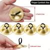 2 Pieces Finger Cymbals for Dance Party Musical Instrument Handheld Events Ensembles