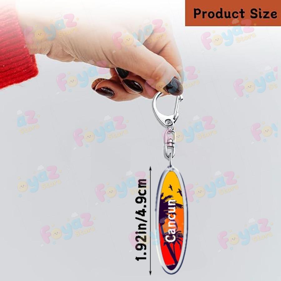 Fashion Surfboard Beach Keychains for Accessories Jewelry Miami Santa Monica San Diego Creative Keyrings Charm Friends Gifts