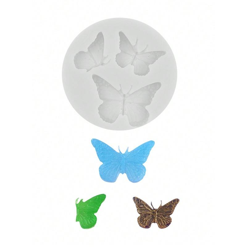 

Butterfly Themed Silicone Molds, Suitable For Cakes, Chocolates And Candies - Non-Stick, Flexible Design, Ideal one-size серый