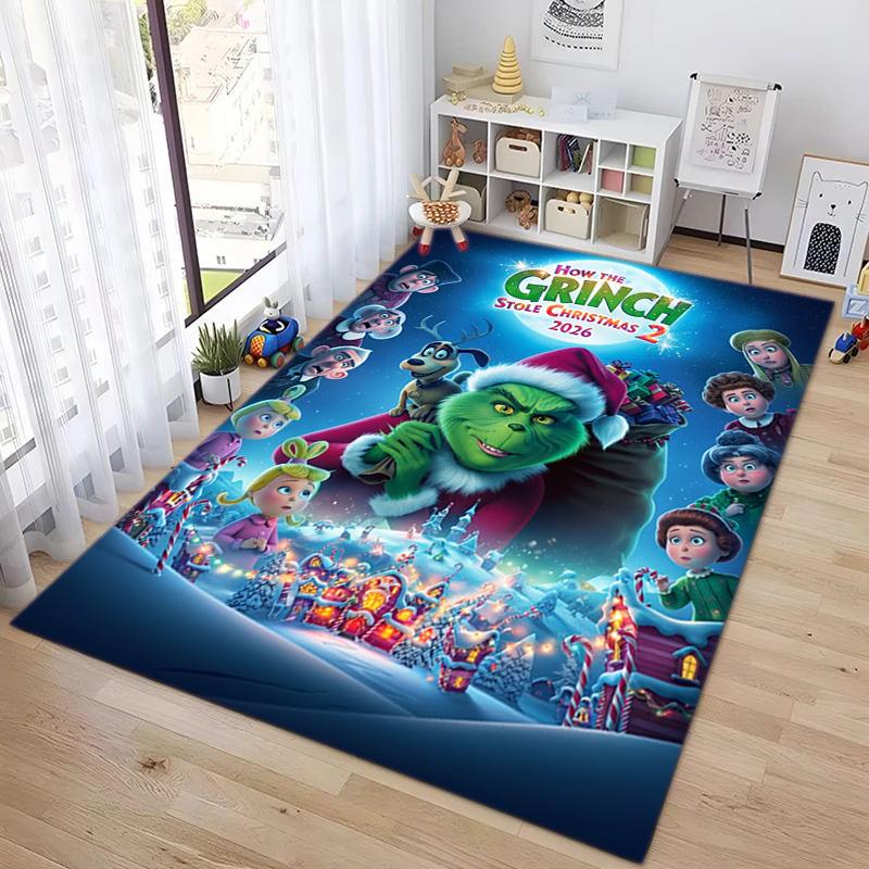 Christmas Gift Comedy Movie How the Grinch Stole Christmas carpet home living room decoration table and chairs anti slip door mat carpet A16