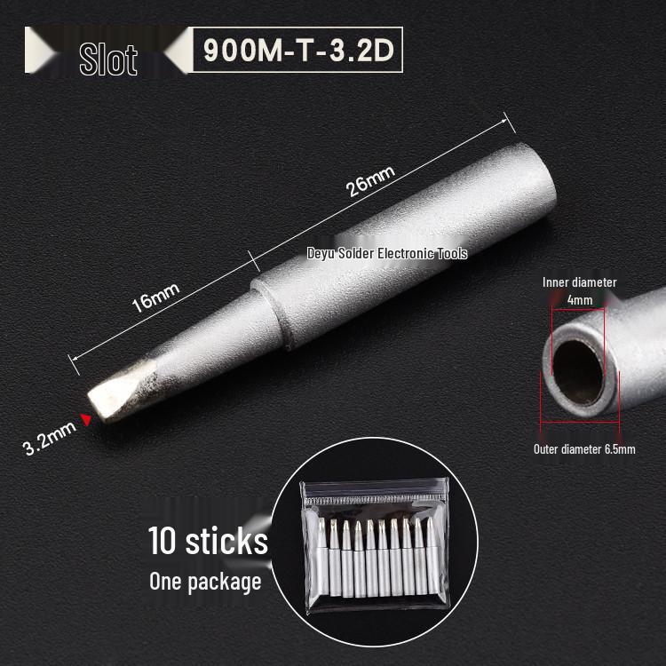 936 Universal Soldering Iron Tip for Constant Temperature Stations - Frosted, Pointed, Horseshoe Blades