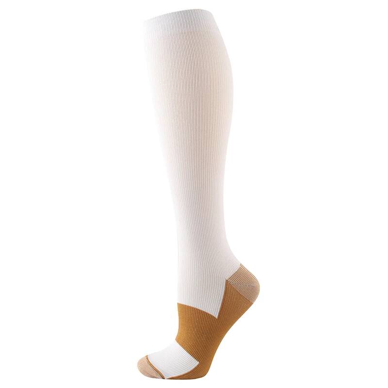 Compress Socks Pressure Leg Men Women 15-20 Mmhg Running Sport Travel Compression Stockings Multi Nylon Black White