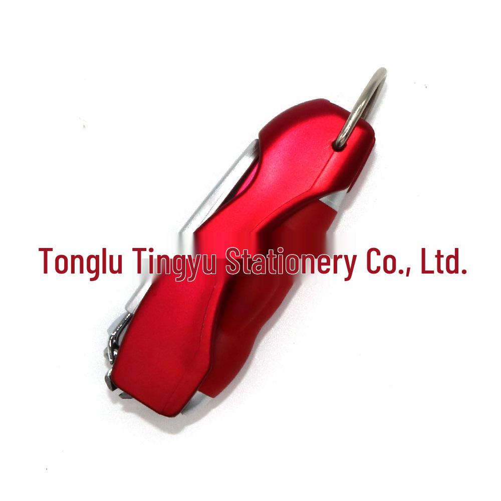 Creative Multi-Functional Nail Clippers Pen with Keychain, Customizable Logo 1.0mm Tip красный