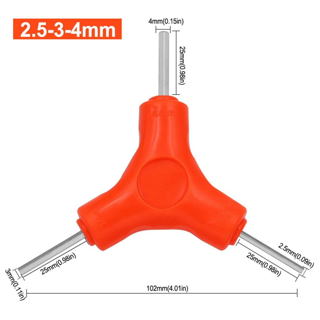 Schraubenschlüssel Trigeminus-Innensechskantschlüssel 2,5/3/4/5/6/8 mm Fahrradwartungswerkzeuge