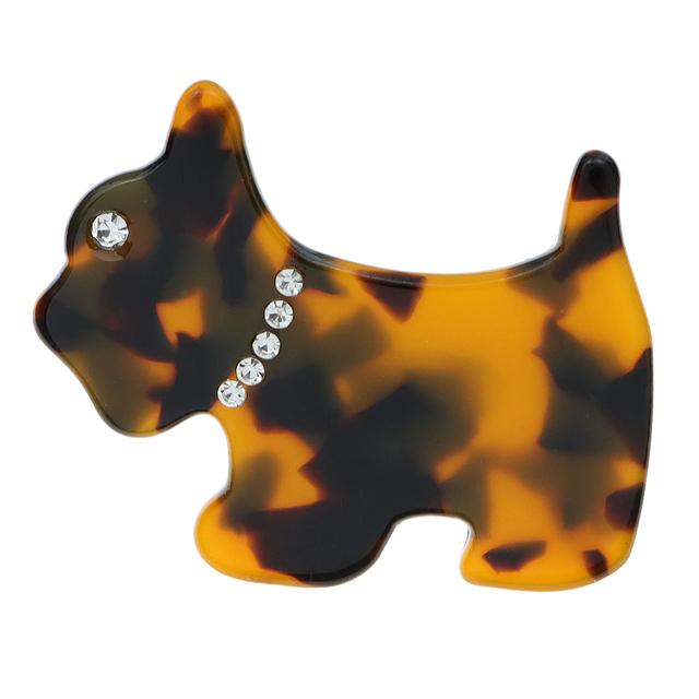 

Новые броши для собак из ацетатного волокна для женщин, булавка с животными, модные аксессуары для пальто, сумки, 5 цветов, высокое качество