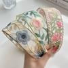 1/3PCS Embroidered Flower Headband for Women with a Sense of Luxury, Ethnic Style, Floral Fabric, Wide Edge Headband