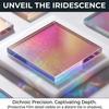 300/500Pcs Mini Iridescent Acrylic Squares, Translucent Holographic Tiles, Rainbow Acrylic Sheets for Mosaic Art, DIY Crafts, Light & Shadow Projects