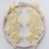 1Pair Polyester Fiber Embroidery Flower Patches DIY Handmade Floral Patches Floral Applique Lace Patch Clothing Accessories