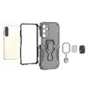 For Samsung Galaxy M16 5G Case Rotatable Ring Kickstand PC+TPU Shockproof Phone Cover