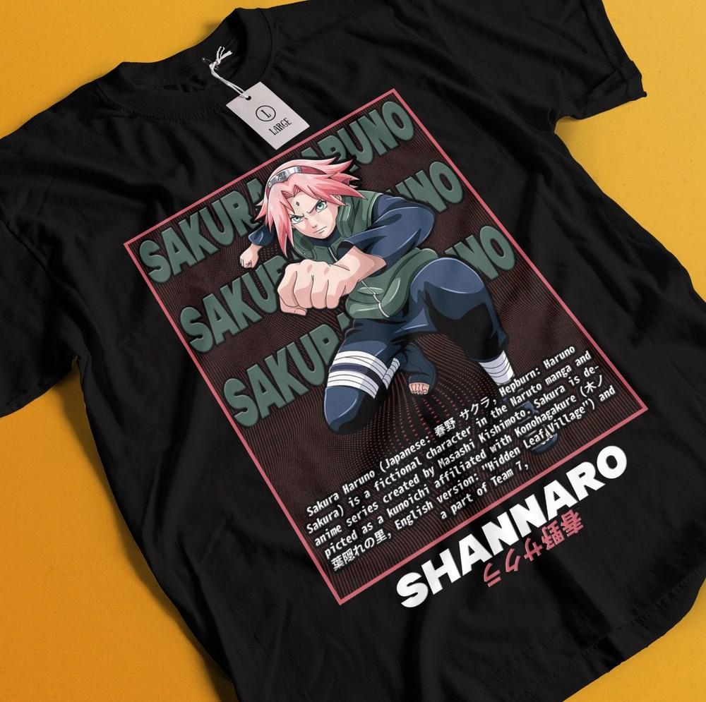 

Футболка Наруто Футболка Сакура Футболка Саске Футболка Цунаде Футболка Какаши Аниме Унисекс Топ M