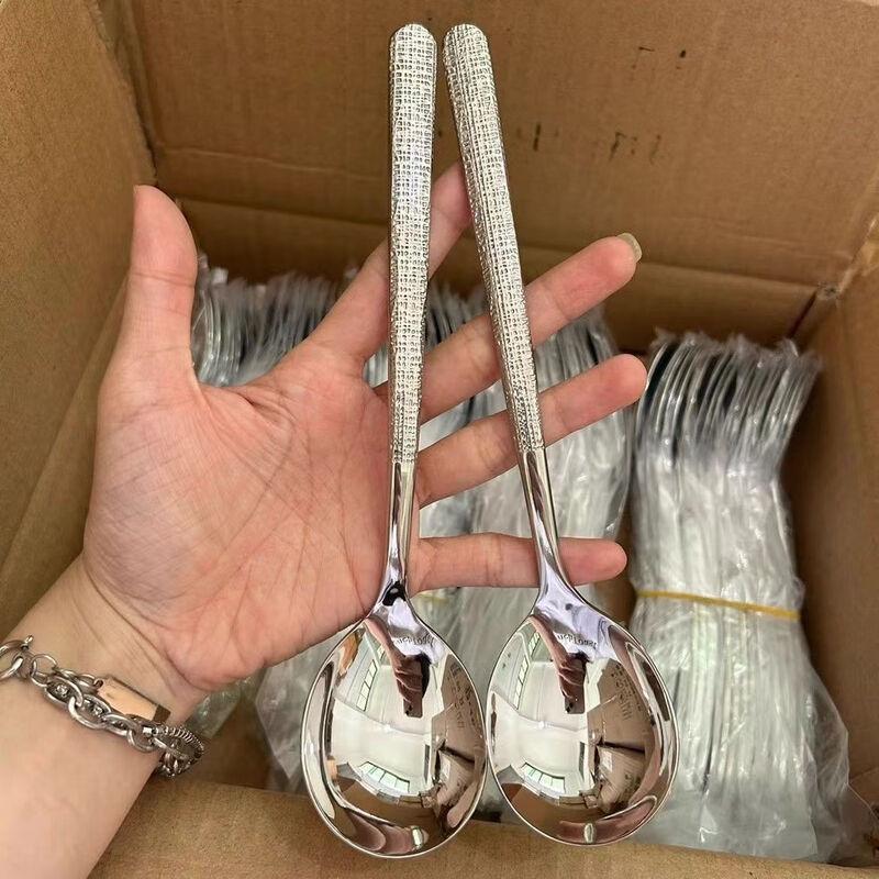 Корейские столовые ложки из нержавеющей стали с чеканкой (3-Pack)