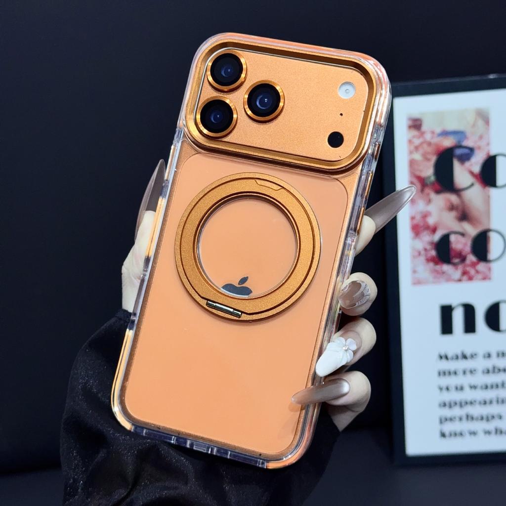 Applicable to iPhone17ProMax color edge magnetic suction bracket mobile phone case Apple 16Pro anti-drop 15 protective case