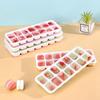 1Pc Silicone Ice Cube Mold Easy-Release Flexible Mold With Spill-Resistant Removable Reusable Lidstackable Ice Tray With Cover