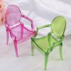 Plastic Toys House Decor Dollhouse Furniture 1/6 Doll Armchair Dinning Room