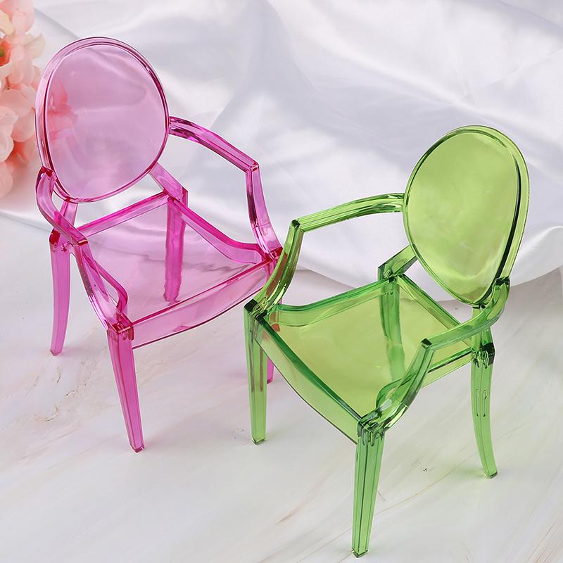 Plastic Toys House Decor Dollhouse Furniture 1/6 Doll Armchair Dinning Room