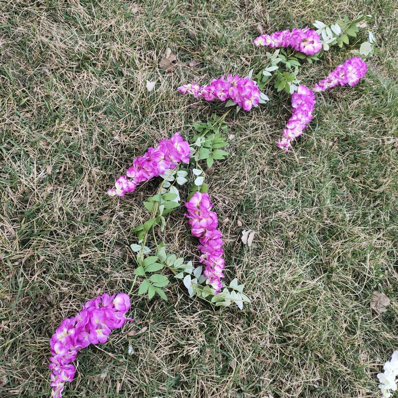 Faux Purple Wisteria Hanging Flowers For Wedding Decor And Event Arrangements Ceiling