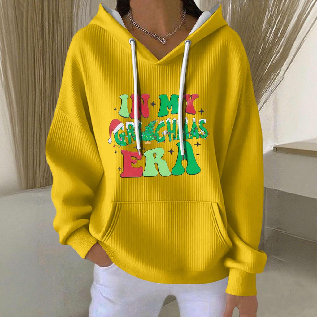 Women's Fashion Casual Christmas Angel Print Pullover Long-Sleeve Sweatshirt