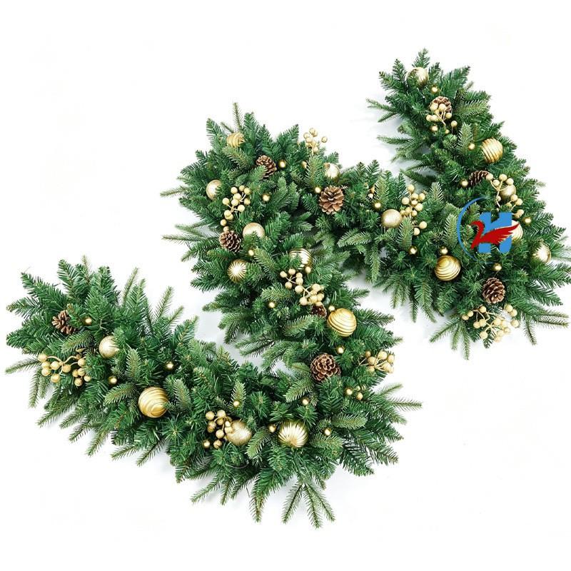 Christmas Wreath Hanging Decor PVC Artificial Berry Vine Garland Door Wall Hotel Mall Holiday Decoration