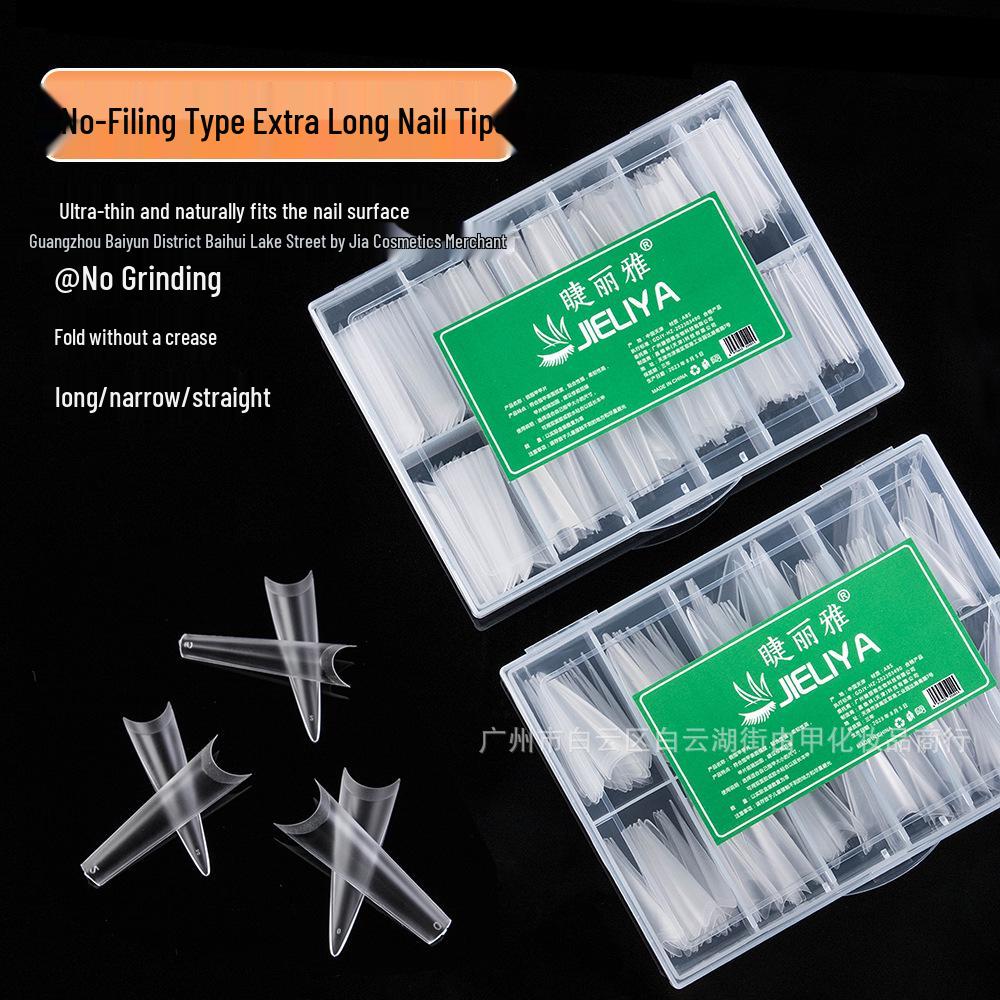 

Jieliya Extra Long Frosted Half-Cover Nail Tips