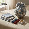 Fabric Ball Craft Set Quilted Christmas Ornament DIY Kit, Patchwork Material Pack Crafting Gift for Beginner, Handmade Xmas Tree Hanging Decor Adults