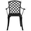 3 Piece Bistro Set Black Cast Aluminum