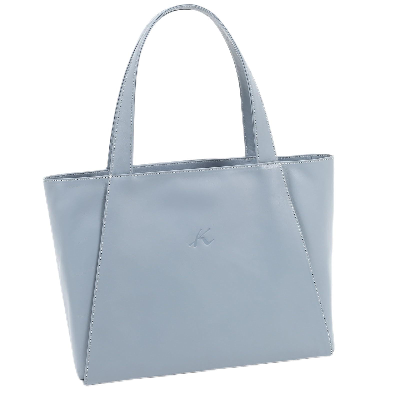 

A4 size bag Blue Stitch 84901 [Kitamura] Water-repellent semi-shoulder Y-1398 Women s Gray/White