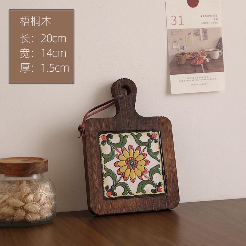 Kitchen Insulation Pot Mat Retro Home Dining Cup Mat Clay Pot High Temperature Resistant Kitchen Table Mat Storage Organization