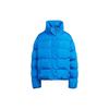 Originals Kurze Vegane Pufferjacke Mit Stehkragen Und Einfarbigem Logo Damen Oberbekleidung Blau IJ8234