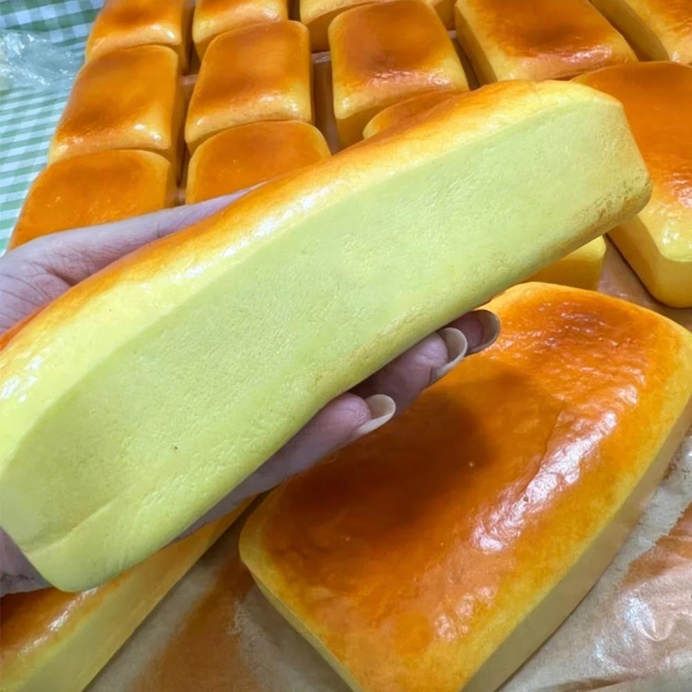 Cheese Cake Bread Squishy Toy Slow Rising Grilled Rice Cake Slow Rebound Squeeze Toy Stress Release Hand Relax Toy Gift Toy
