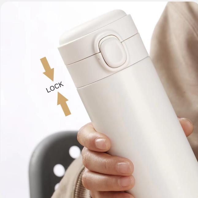 Youpin Custom Insulated Cup 420mL Portable Insulated Water Bottle Vacuum Flask Keep Warm/Cold SUS304 Stainless Steel Lock Design