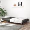 2 Seater Sofa Bed Grey Faux Leather