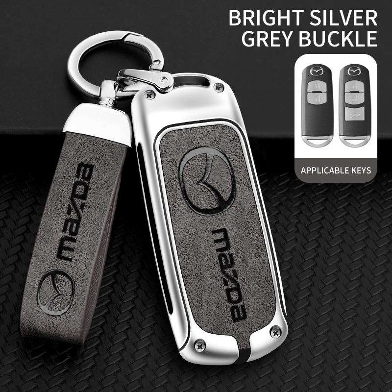 Zinc Alloy Car Key Holder for Mazda Axela Atenza 3 2 6 CX3 CX5 CX30 CX8 CX9 MX5 RX7 RX8 SKYACTIV Remote Protector Car Key Cover