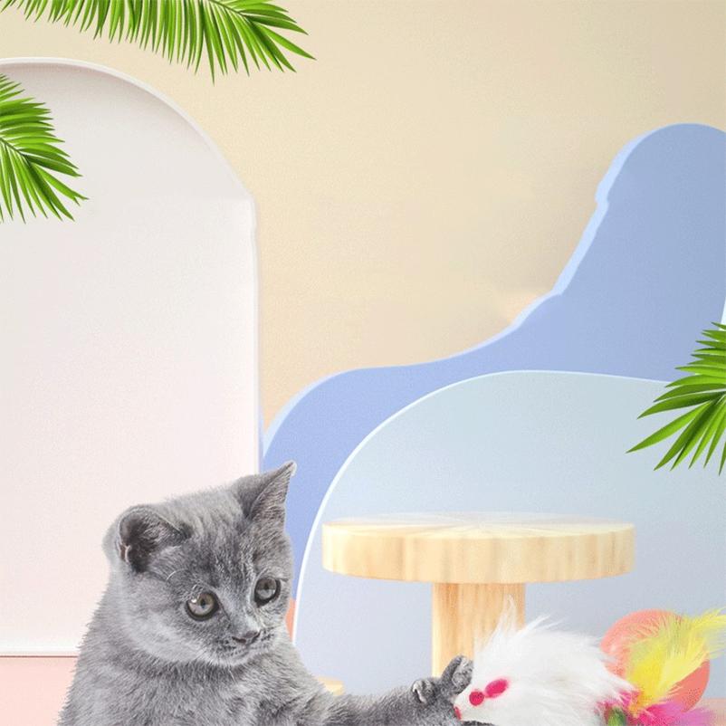 Cat toys cat self-sex toys mouse tumbler ball pet interactive voice toys feather toys